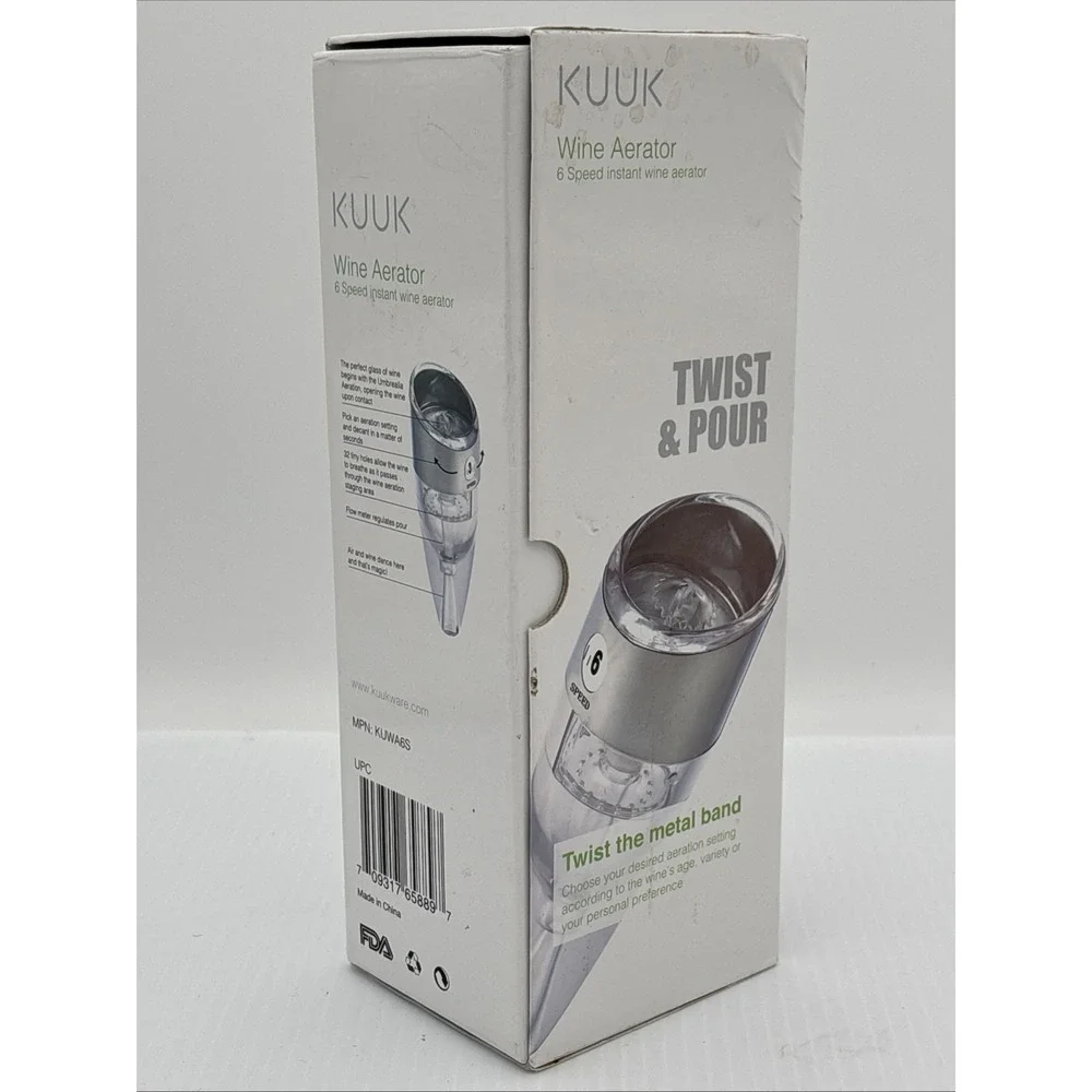 Kuuk Wine Aerator Pourer for Red & White Wine (6 Speed Settings)